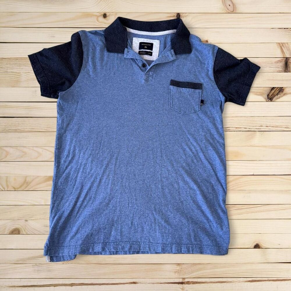 Quiksilver Blue Pocket Polo Shirt Large
